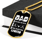 Dad Hunting Legend Necklace Stainless Steel or 18k Gold Dog Tag 24" Chain-Express Your Love Gifts