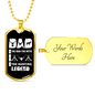 Dad Hunting Legend Necklace Stainless Steel or 18k Gold Dog Tag 24" Chain-Express Your Love Gifts