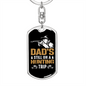Dad Hunting Trip Keychain Stainless Steel or 18k Gold Dog Tag Keyring-Express Your Love Gifts