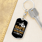 Dad Hunting Trip Keychain Stainless Steel or 18k Gold Dog Tag Keyring-Express Your Love Gifts