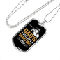 Dad Hunting Trip Necklace Stainless Steel or 18k Gold Dog Tag 24" Chain-Express Your Love Gifts