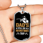 Dad Hunting Trip Necklace Stainless Steel or 18k Gold Dog Tag 24" Chain-Express Your Love Gifts