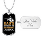 Dad Hunting Trip Necklace Stainless Steel or 18k Gold Dog Tag 24" Chain-Express Your Love Gifts