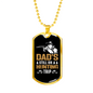 Dad Hunting Trip Necklace Stainless Steel or 18k Gold Dog Tag 24" Chain-Express Your Love Gifts