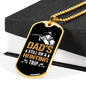Dad Hunting Trip Necklace Stainless Steel or 18k Gold Dog Tag 24" Chain-Express Your Love Gifts