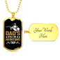 Dad Hunting Trip Necklace Stainless Steel or 18k Gold Dog Tag 24" Chain-Express Your Love Gifts