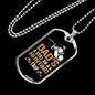 Dad Hunting Trip Necklace Stainless Steel or 18k Gold Dog Tag 24" Chain-Express Your Love Gifts