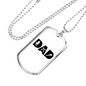 Dad Is A Plumber Necklace Stainless Steel or 18k Gold Dog Tag 24" Chain-Express Your Love Gifts