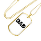 Dad Is A Plumber Necklace Stainless Steel or 18k Gold Dog Tag 24" Chain-Express Your Love Gifts
