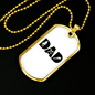 Dad Is A Plumber Necklace Stainless Steel or 18k Gold Dog Tag 24" Chain-Express Your Love Gifts