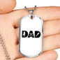 Dad Is A Plumber Necklace Stainless Steel or 18k Gold Dog Tag 24" Chain-Express Your Love Gifts