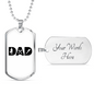 Dad Is A Plumber Necklace Stainless Steel or 18k Gold Dog Tag 24" Chain-Express Your Love Gifts