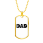 Dad Is A Plumber Necklace Stainless Steel or 18k Gold Dog Tag 24" Chain-Express Your Love Gifts