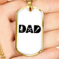 Dad Is A Plumber Necklace Stainless Steel or 18k Gold Dog Tag 24" Chain-Express Your Love Gifts