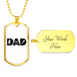 Dad Is A Plumber Necklace Stainless Steel or 18k Gold Dog Tag 24" Chain-Express Your Love Gifts