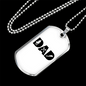 Dad Is A Plumber Necklace Stainless Steel or 18k Gold Dog Tag 24" Chain-Express Your Love Gifts