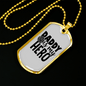 Dad Is My Hero Firefighter Gift Stainless Steel or 18k Gold Dog Tag 24" Chain-Express Your Love Gifts