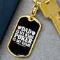 Dad Is My Name Poker Is My Game Gambler Keychain Stainless Steel or 18k Gold Dog Tag Keyring-Express Your Love Gifts