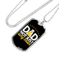 Dad Is The Man Stainless Steel or 18k Gold Dog Tag 24" Chain-Express Your Love Gifts