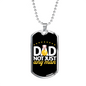 Dad Is The Man Stainless Steel or 18k Gold Dog Tag 24" Chain-Express Your Love Gifts
