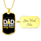 Dad Is The Man Stainless Steel or 18k Gold Dog Tag 24" Chain-Express Your Love Gifts