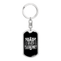 Dad Legend Fishing Keychain Stainless Steel or 18k Gold Dog Tag Keyring-Express Your Love Gifts