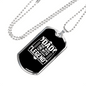 Dad Legend Fishing Necklace Stainless Steel or 18k Gold Dog Tag 24" Chain-Express Your Love Gifts
