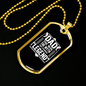 Dad Legend Fishing Necklace Stainless Steel or 18k Gold Dog Tag 24" Chain-Express Your Love Gifts