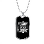 Dad Legend Fishing Necklace Stainless Steel or 18k Gold Dog Tag 24" Chain-Express Your Love Gifts