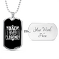 Dad Legend Fishing Necklace Stainless Steel or 18k Gold Dog Tag 24" Chain-Express Your Love Gifts