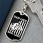 Dad Like Son Like Fishing Keychain Stainless Steel or 18k Gold Dog Tag Keyring-Express Your Love Gifts