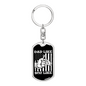Dad Like Son Like Fishing Keychain Stainless Steel or 18k Gold Dog Tag Keyring-Express Your Love Gifts