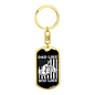 Dad Like Son Like Fishing Keychain Stainless Steel or 18k Gold Dog Tag Keyring-Express Your Love Gifts