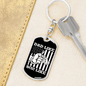 Dad Like Son Like Fishing Keychain Stainless Steel or 18k Gold Dog Tag Keyring-Express Your Love Gifts
