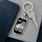 Dad Like Son Like Fishing Keychain Stainless Steel or 18k Gold Dog Tag Keyring-Express Your Love Gifts