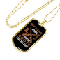 Dad My Hero Wears A Hunting Boot Necklace Stainless Steel or 18k Gold Dog Tag 24" Chain-Express Your Love Gifts