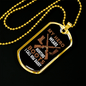 Dad My Hero Wears A Hunting Boot Necklace Stainless Steel or 18k Gold Dog Tag 24" Chain-Express Your Love Gifts