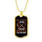 Dad My Hero Wears A Hunting Boot Necklace Stainless Steel or 18k Gold Dog Tag 24" Chain-Express Your Love Gifts