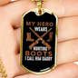 Dad My Hero Wears A Hunting Boot Necklace Stainless Steel or 18k Gold Dog Tag 24" Chain-Express Your Love Gifts