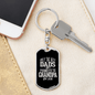 Dad Promoted To Grandpa Swivel Keychain Dog Tag Stainless Steel or 18k Gold-Express Your Love Gifts