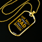 Dad Raises a Bitcoin Crypto Necklace Stainless Steel or 18k Gold Dog Tag 24" Chain-Express Your Love Gifts