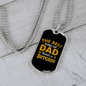 Dad Raises a Bitcoin Crypto Necklace Stainless Steel or 18k Gold Dog Tag 24" Chain-Express Your Love Gifts