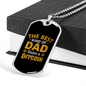 Dad Raises a Bitcoin Crypto Necklace Stainless Steel or 18k Gold Dog Tag 24" Chain-Express Your Love Gifts