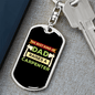 Dad Raises A Carpenter Swivel Keychain Woodworker Dog Tag Stainless Steel or 18k Gold-Express Your Love Gifts