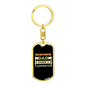 Dad Raises A Carpenter Swivel Keychain Woodworker Dog Tag Stainless Steel or 18k Gold-Express Your Love Gifts