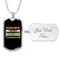 Dad Raises A Carpenter Woodworker Dog Tag Stainless Steel or 18k Gold W 24"-Express Your Love Gifts
