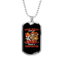 Dad Raises A Firefighter Gift Stainless Steel or 18k Gold Dog Tag 24" Chain-Express Your Love Gifts
