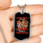 Dad Raises A Firefighter Gift Stainless Steel or 18k Gold Dog Tag 24" Chain-Express Your Love Gifts
