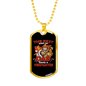 Dad Raises A Firefighter Gift Stainless Steel or 18k Gold Dog Tag 24" Chain-Express Your Love Gifts