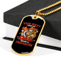 Dad Raises A Firefighter Gift Stainless Steel or 18k Gold Dog Tag 24" Chain-Express Your Love Gifts
